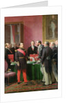 Napoleon III Hands Over The Decree allowing the Annexation of the Suburban Communes of Paris to Baron Georges Haussmann in June 1859, 1865 by Adolphe Yvon