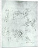 Study of figures for 'The Adoration of the Magi' by Leonardo da Vinci