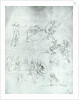 Study of figures for 'The Adoration of the Magi' by Leonardo da Vinci