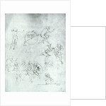 Study of figures for 'The Adoration of the Magi' by Leonardo da Vinci