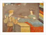 A Cloth Merchant Measuring Cloth, 15th century by Italian School
