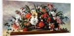 Woven Basket Filled with Flowers by Jean-Baptiste Belin de Fontenay