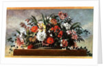 Woven Basket Filled with Flowers by Jean-Baptiste Belin de Fontenay