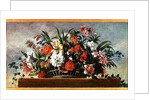 Woven Basket Filled with Flowers by Jean-Baptiste Belin de Fontenay
