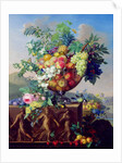 Coupe with Flowers and Fruit by Jean Francois Bony