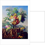 Coupe with Flowers and Fruit by Jean Francois Bony