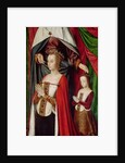 The Bourbon Altarpiece, right hand panel depicting St. Anne presenting Anne of France and her daughter, Suzanne of Bourbon c.1498 by Master of Moulins