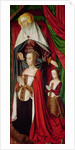 The Bourbon Altarpiece, right hand panel depicting St. Anne presenting Anne of France and her daughter, Suzanne of Bourbon c.1498 by Master of Moulins