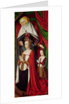The Bourbon Altarpiece, right hand panel depicting St. Anne presenting Anne of France and her daughter, Suzanne of Bourbon c.1498 by Master of Moulins