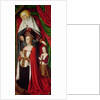 The Bourbon Altarpiece, right hand panel depicting St. Anne presenting Anne of France and her daughter, Suzanne of Bourbon c.1498 by Master of Moulins