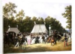 Louis XVIII Greeting Marie-Caroline-Ferdinande de Bourbon, Princess of Sicily, at the Croix de Saint-Herem in the Forest at Fontainebleau, 15th June 1816 by Hippolyte Lecomte