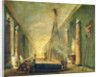 View of the Grand Gallery of the Louvre During Restoration, 1798-99 by Hubert Robert