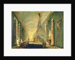 View of the Grand Gallery of the Louvre During Restoration, 1798-99 by Hubert Robert