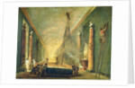 View of the Grand Gallery of the Louvre During Restoration, 1798-99 by Hubert Robert