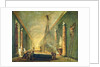 View of the Grand Gallery of the Louvre During Restoration, 1798-99 by Hubert Robert