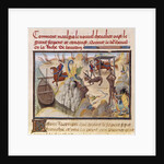 Ms 5072 fol.37v Maugis Fighting the Serpent and Gaining the Enchanted Horse, Bayard by Loyset Liedet