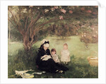 Beneath the Lilac at Maurecourt, 1874 by Berthe Morisot