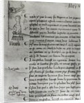 Page from 'The Register of the Council of the Parliament of Paris' depicting Joan of Arc, 10th May 1429 by French School