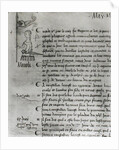 Page from 'The Register of the Council of the Parliament of Paris' depicting Joan of Arc, 10th May 1429 by French School