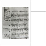 Page from 'The Register of the Council of the Parliament of Paris' depicting Joan of Arc, 10th May 1429 by French School