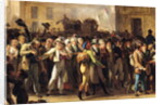 The Conscripts of 1807 Marching Past the Gate of Saint-Denis, detail of the conscripts by Louis Leopold Boilly