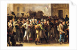 The Conscripts of 1807 Marching Past the Gate of Saint-Denis, detail of the conscripts by Louis Leopold Boilly
