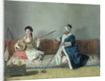 Monsieur Levett and Mademoiselle Helene Glavany in Turkish Costumes, 1738-42 by Jean-Etienne Liotard