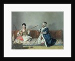 Monsieur Levett and Mademoiselle Helene Glavany in Turkish Costumes, 1738-42 by Jean-Etienne Liotard