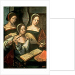 Three Musicians, c.1500-40 by Master of the Female Half Lengths