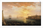 View of Brest Harbour, 1796 by Jean-Francois Hue