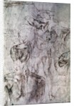 Various studies, verso of Study for David by Michelangelo Buonarroti
