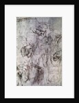 Various studies, verso of Study for David by Michelangelo Buonarroti