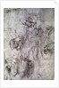 Various studies, verso of Study for David by Michelangelo Buonarroti