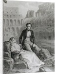 Francois Rene Vicomte de Chateaubriand and Pauline de Beaumont in the ruins of the Colosseum, 19th century by Felix Philippoteaux
