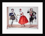 Cherubino, Fanchette and Figaro by French School