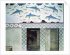 The Dolphin Frescoes in the Queen's Bathroom, Palace of Minos, 1600-1400 BC by Minoan Minoan