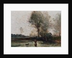 Landscape or, Morning in the Field by Jean Baptiste Camille Corot