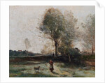 Landscape or, Morning in the Field by Jean Baptiste Camille Corot