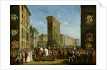 Passage of Allied Sovereigns in Front of the Porte Saint-Denis, 31st March 1814 by Jean Zippel