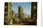 Passage of Allied Sovereigns in Front of the Porte Saint-Denis, 31st March 1814 by Jean Zippel