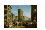 Passage of Allied Sovereigns in Front of the Porte Saint-Denis, 31st March 1814 by Jean Zippel