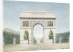 Design for the Arc de Triomphe with a wooded background by Jean Francois Therese Chalgrin