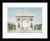 Design for the Arc de Triomphe with a wooded background by Jean Francois Therese Chalgrin