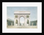Design for the Arc de Triomphe with a wooded background by Jean Francois Therese Chalgrin