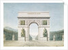 Design for the Arc de Triomphe with a wooded background by Jean Francois Therese Chalgrin