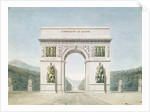 Design for the Arc de Triomphe with a wooded background by Jean Francois Therese Chalgrin