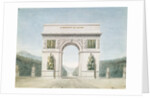Design for the Arc de Triomphe with a wooded background by Jean Francois Therese Chalgrin