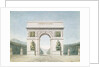 Design for the Arc de Triomphe with a wooded background by Jean Francois Therese Chalgrin