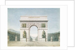 Design for the Arc de Triomphe with a wooded background by Jean Francois Therese Chalgrin