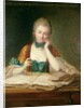 Madame du Chatelet-Lomont working, 18th century by Maurice Quentin de la Tour